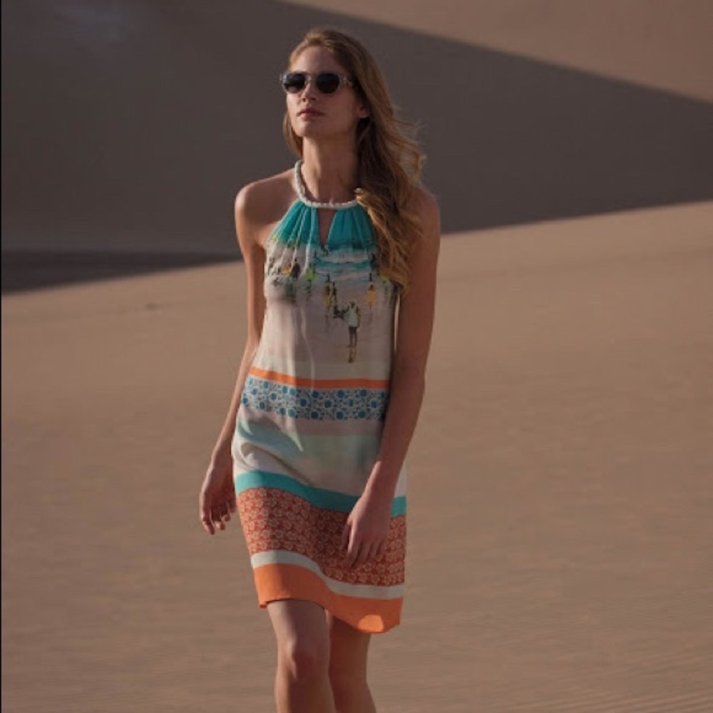 Anthropologie Dream Daily Inkjet Halter Dress - Picture 4 of 12